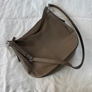 Fossil Taupe Leather Shoulder Bag